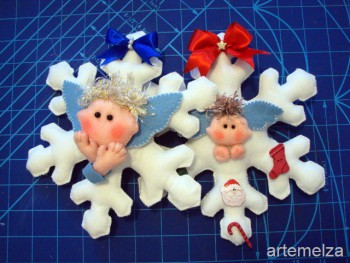 Фетр и все из него. Делимся идеями и их воплощением - снежинки.jpg