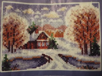 вышивка, подаренная соседке