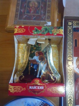 елочная игрушка с чаем