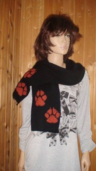 Машинное вязание - шарф с лапками.jpg