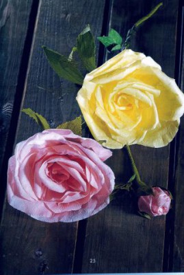 Цветы из декоративной бумаги - розы.jpg