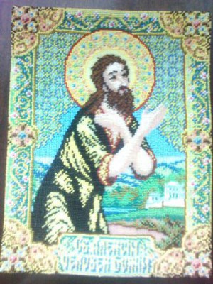 вот несколько моих работ.Есть еще несколько вышитых бисером икон