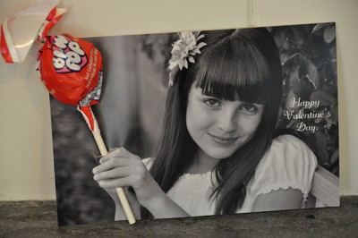 Открытка на Валентинов день. Идея интересная, такие открытки из фотографии можно подарить  гостям, с новогодним поздравлением