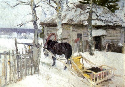 Живопись:Наши любимые картины. - зима коровин.jpg