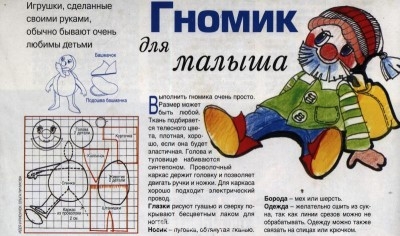 Мягкие игрушки своими руками - u Гномик.jpg