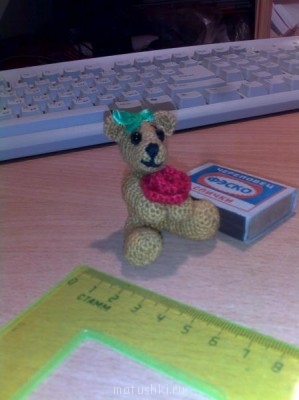 Амигуруми или вязанные игрушки - Мишка-девочка.jpg