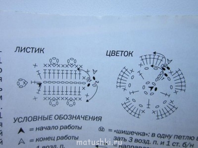 схемка листика и цветка