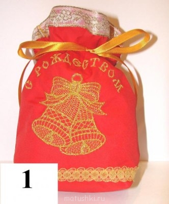 Вышивка икон, церковных облачений и пр. - Мешочек Рождественский (1).JPG
