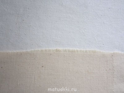 Двунитка (темная-натуральная, светлая-выстиранная в стиральной машинке с белизной при температуре 95 градусов)