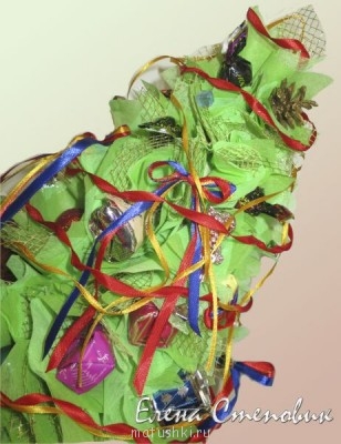 Конфетные букеты: обещанный мастер-класс по тюльпанам, стр 3 - Елка-верхушка.jpg