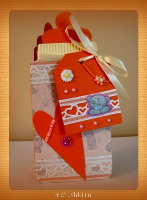 Открытка-бутылочка в честь новорожденного.