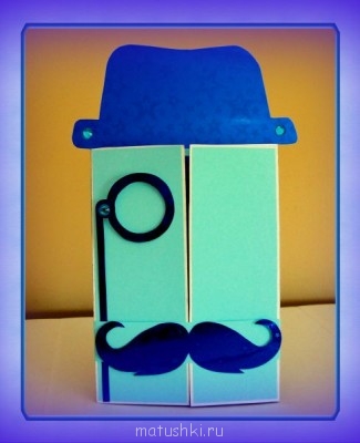 Открытка для мальчишки. Идея из сети.