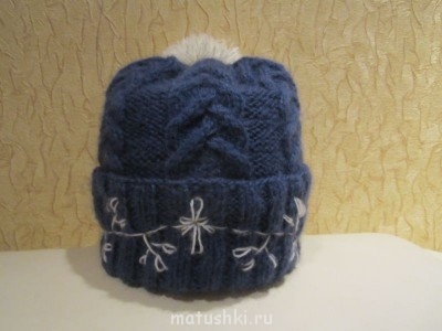 Шапка для старшей (мохер в два сложения)