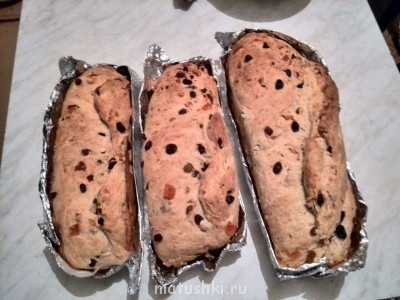 Мне понравилось, как вышло! Тесто хорошо поднялось. Муж назвал штоллен - батоном с изюмом) я не обиделась)