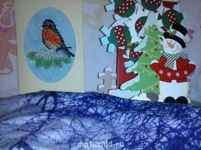 Музыкальная декорация, открытка и палантин