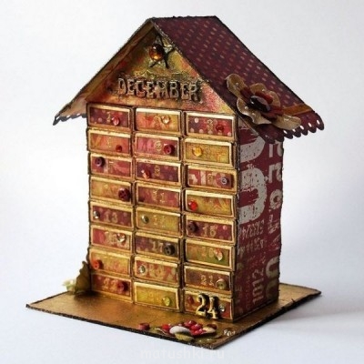 адвент-календарь из спичечных коробок