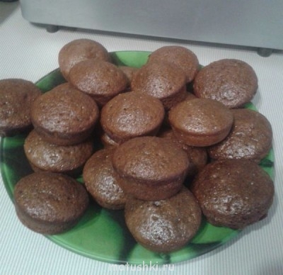 Шоколадные кексики по второму рецепту