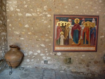 Помогите найти икону. - 5. Метеоры. Монастырь Святого Стефана. Икона при входе.JPG